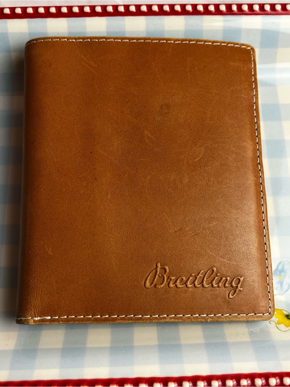 Breitling Card Wallet Trifold - 13 Card Sleeves Authentic Breitling Leather